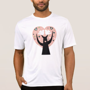 Herzbaum mit zwei Vögeln Herren Aktiv T-Shirt