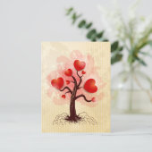 Herzbaum Postkarte (Stehend Vorderseite)