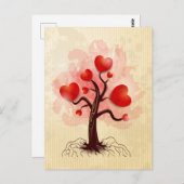 Herzbaum Postkarte (Vorne/Hinten)