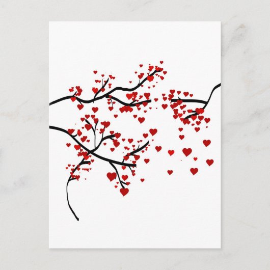 Herzbaum Postkarte (Vorderseite)