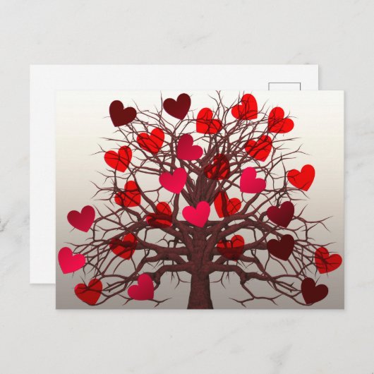Herzbaum Postkarte (Vorne/Hinten)