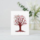 Herzbaum Postkarte (Stehend Vorderseite)