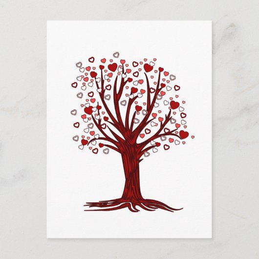 Herzbaum Postkarte (Vorderseite)