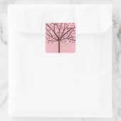 Herzbaum Quadratischer Aufkleber (Tasche)