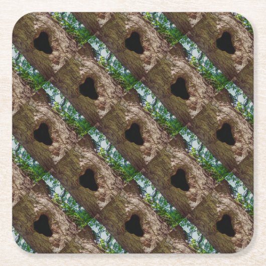 Herzbaum Rechteckiger Pappuntersetzer (Vorderseite)