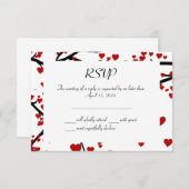 Herzbaum RSVP Karte (Vorne/Hinten)