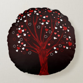 Herzbaum Rundes Kissen