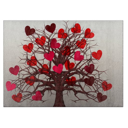 Herzbaum Schneidebrett (Vorderseite)