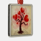 Herzbaum Silbernes Ornament (Rechts)