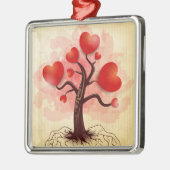 Herzbaum Silbernes Ornament (Links)