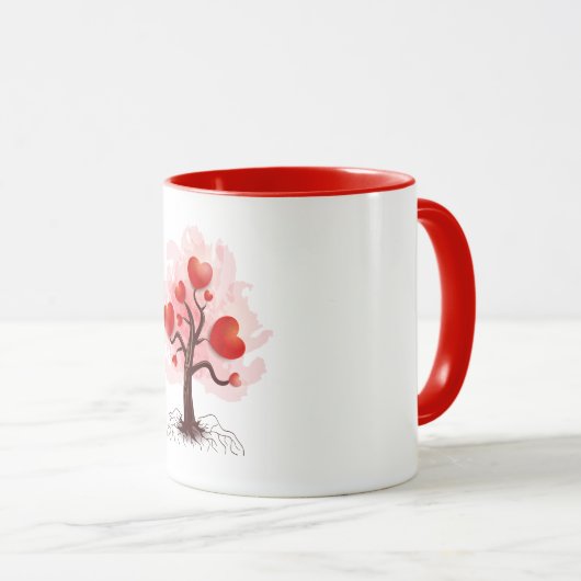 Herzbaum Tasse (VorderseiteRechts)