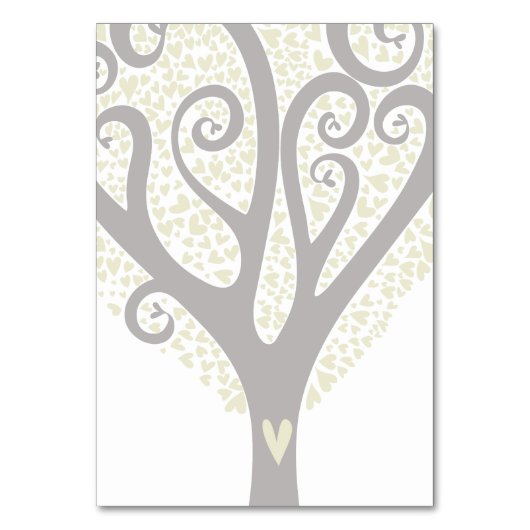 Herzbaum Tischnummer (Rückseite)