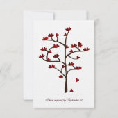 Herzbaum-uAwg mit Umschlag RSVP Karte (Rückseite)