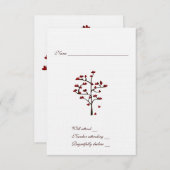 Herzbaum-uAwg mit Umschlag RSVP Karte (Vorne/Hinten)