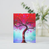 Herzbaum und Edelsteine Postkarte (Stehend Vorderseite)