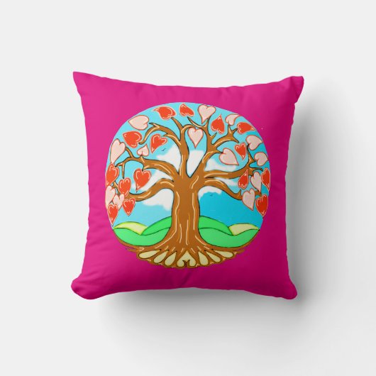 Herzbaum von Mandala Kissen (Vorderseite)