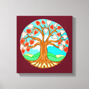 Herzbaum von Mandala Leinwanddruck