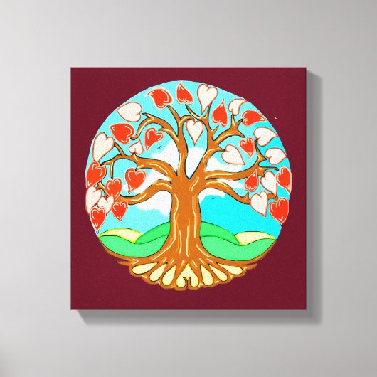 Herzbaum von Mandala Leinwanddruck (Vorderseite)