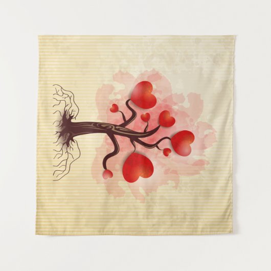 Herzbaum Wandteppich (Vorderseite (Horizontal))