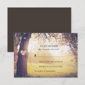 Herzbaum Wedding RSVP Card Karte (Vorne/Hinten)