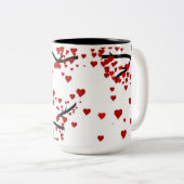 Herzbaum Zweifarbige Tasse (VorderseiteRechts)