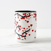 Herzbaum Zweifarbige Tasse (Mittel)
