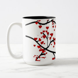 Herzbaum Zweifarbige Tasse