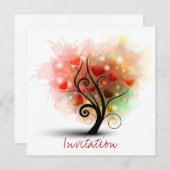 Herzbaumeinladung Einladung (Vorne/Hinten)