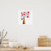 Herzbaumvalentine Aquarellkunst Poster (Küche)
