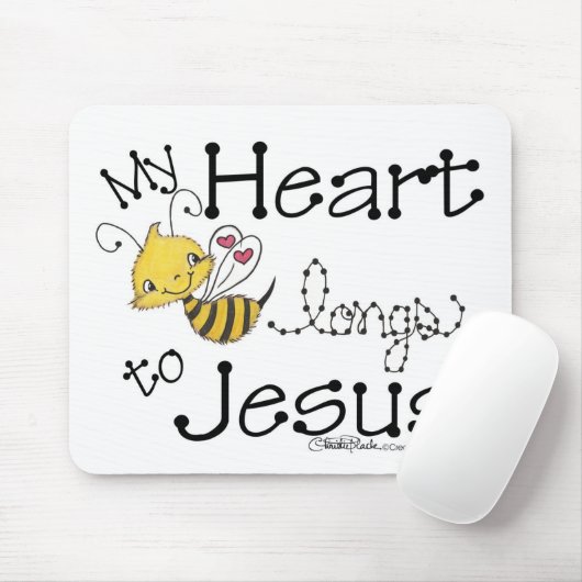 Herzbee sehnt sich nach Jesus Mousepad (Mit Mouse)