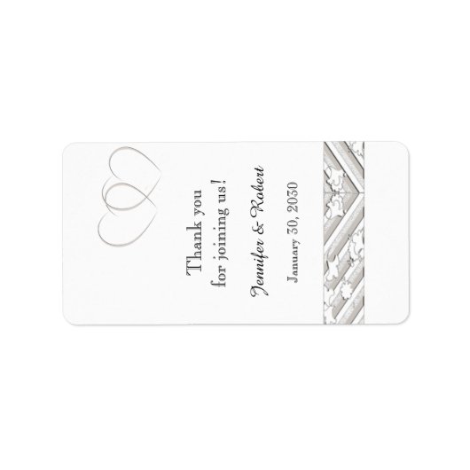 Herzbeschlag für Blumenstrauß Adressaufkleber (Vorne)