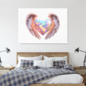 *~* Herzblasen Angel Wings AP78 Opal Leinwanddruck (Insitu (Schlafzimmer))