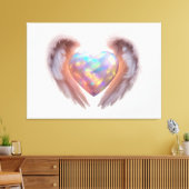 *~* Herzblasen Angel Wings AP78 Opal Leinwanddruck (Insitu (Wohnzimmer))