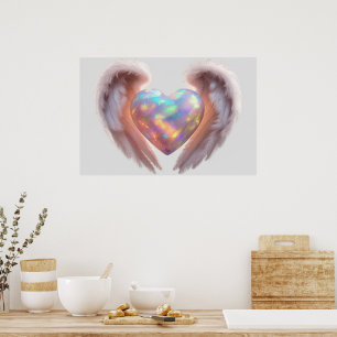 *~* Herzblasen Angel Wings AP78 Opal Poster