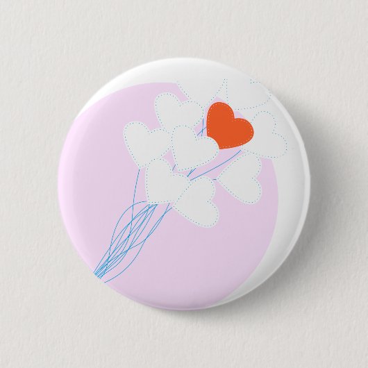 Herzblasen Button (Vorderseite)