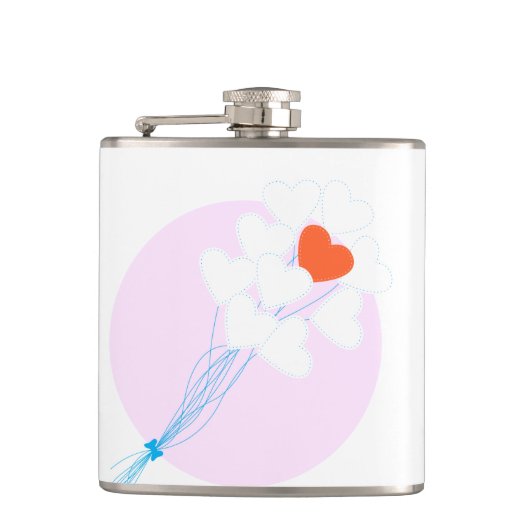 Herzblasen Flachmann (Vorderseite)