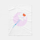 Herzblasen Fleecedecke (Vorderseite)