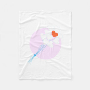 Herzblasen Fleecedecke