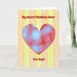 Herzblasen für Sie Liebe Valentine Card Karte
