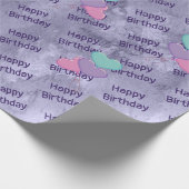 Herzblasen Geburtstagswrapping Paper Geschenkpapier (Ecke)