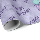 Herzblasen Geburtstagswrapping Paper Geschenkpapier (Rolleneckpunkt)