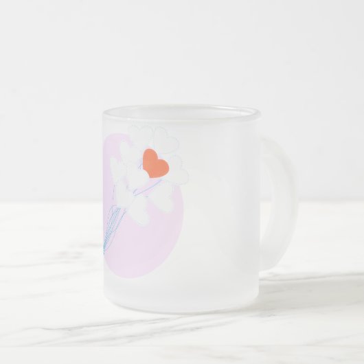 Herzblasen Mattglastasse (VorderseiteRechts)