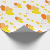 Herzblasen mit Sternen Geschenkpapier (Ecke)