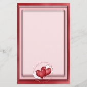 Herzblasen mit wenig Herz Briefpapier (Vorderseite)