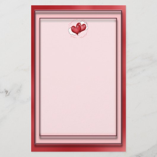 Herzblasen mit wenig Herz Briefpapier (Rückseite)