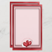 Herzblasen mit wenig Herz Briefpapier (Vorne/Hinten)