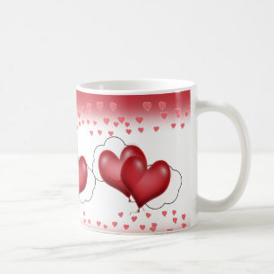 Herzblasen mit wenig Herz Kaffeetasse