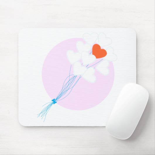 Herzblasen Mousepad (Mit Mouse)