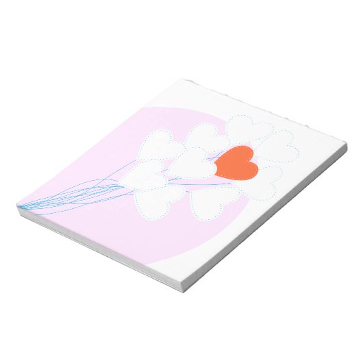 Herzblasen Notizblock (Rotiert)