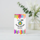 Herzblasen Party Hats lächelt Babysitter Visitenkarte (Stehend Vorderseite)